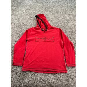 Evs Hoodie Boys Medium Red Black Rivet Pullover Long Sleeve Swetashirt Kids FLAW